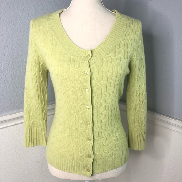 light green cardigan